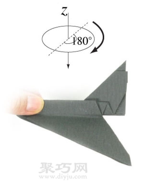 Illustrated tutorial on handmade origami invisible airplane