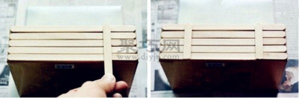 Popsicle sticks handmade wooden storage box DIY practical small items for ice cream sticks