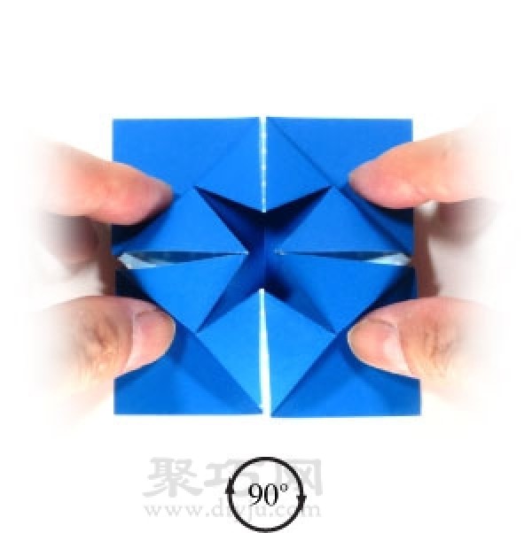 Illustration of the steps for folding southeast, northwest and northwest when I was a child