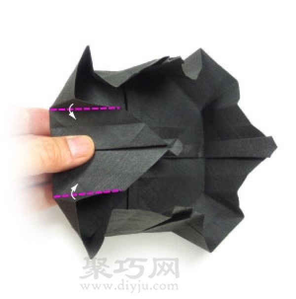 Simple folding method of flying saucer origami