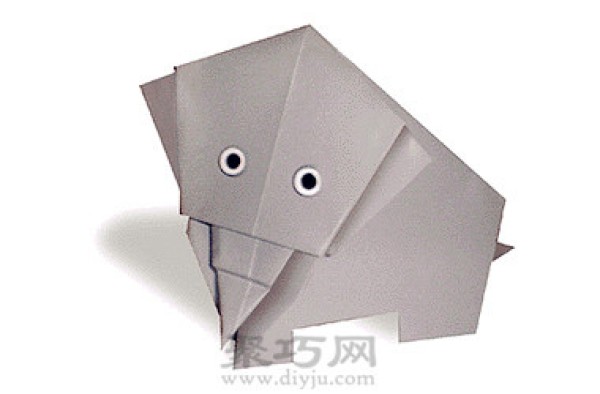 Simple handmade elephant origami tutorial for children