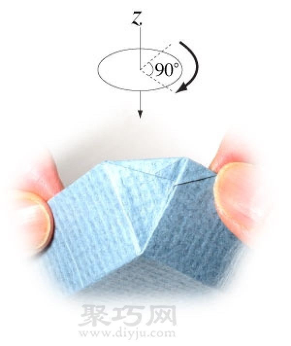 Simple origami square plate folding method