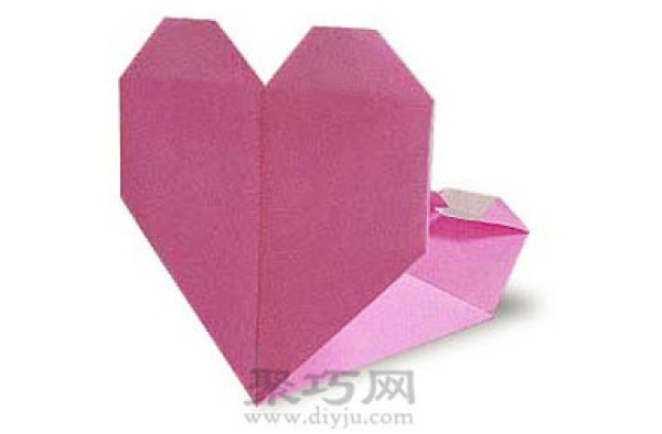 Origami Heart Tutorial: Illustration of Double Heart Origami Method