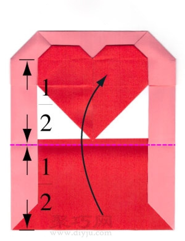 Origami Love Envelope Tutorial Illustration