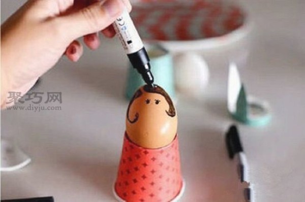 Disposable Paper Cup Creative Handmade DIY Cute Cartoon Doll