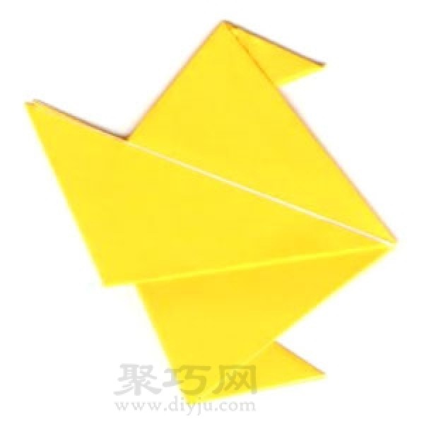 Illustration of steps for making origami chicken