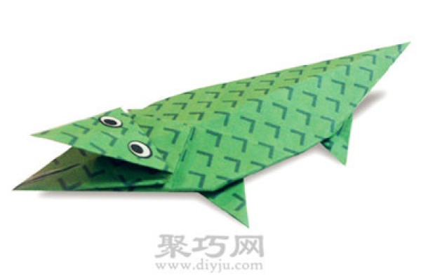 Crocodile origami tutorial for kindergarten children