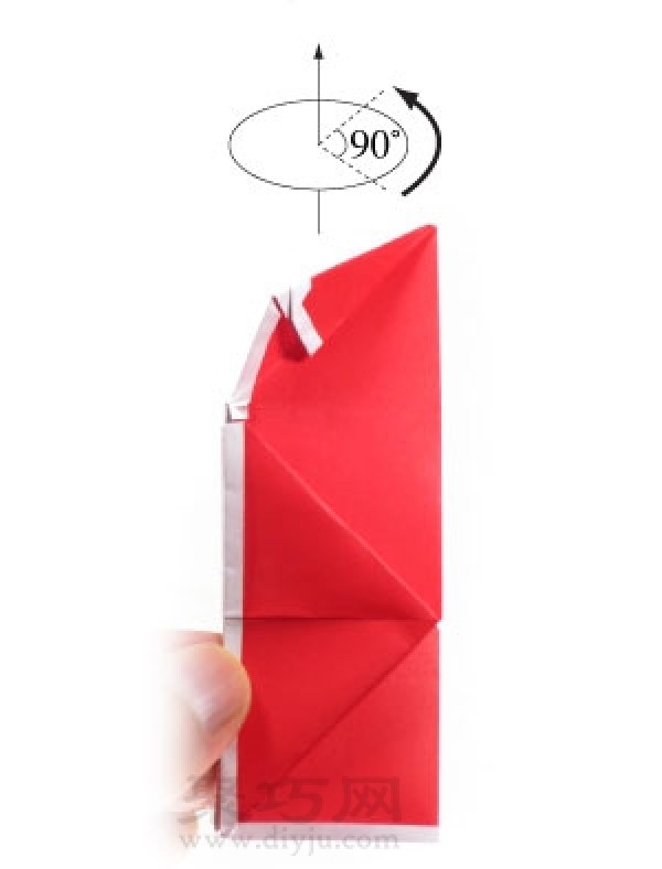 Santa Claus origami three-dimensional tutorial teaches you to fold a standing Santa Claus