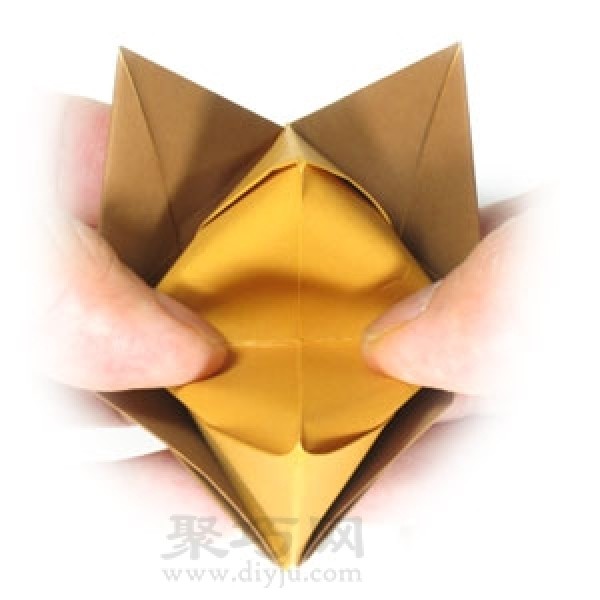 Origami Talking Fox Illustrated Tutorial