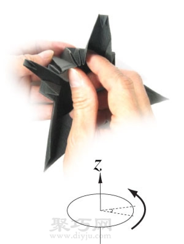 Illustrated tutorial on handmade origami invisible airplane