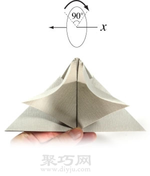 Big-eared elephant origami steps