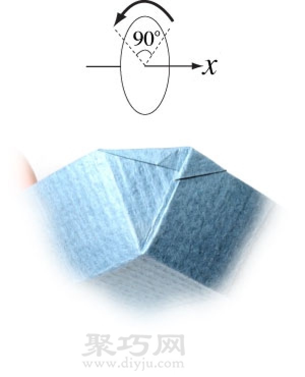 Simple origami square plate folding method