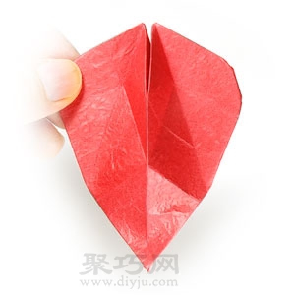 3D origami heart simple illustration