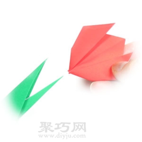 Step-by-step diagram of folding tulips, simple and beautiful