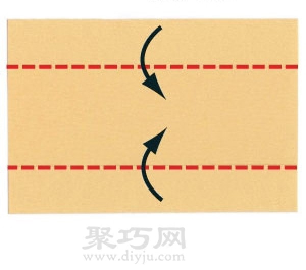 Illustration of origami folding method for single bed