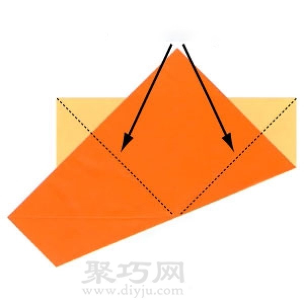 Basic origami folding method: folding square paper into regular octagon