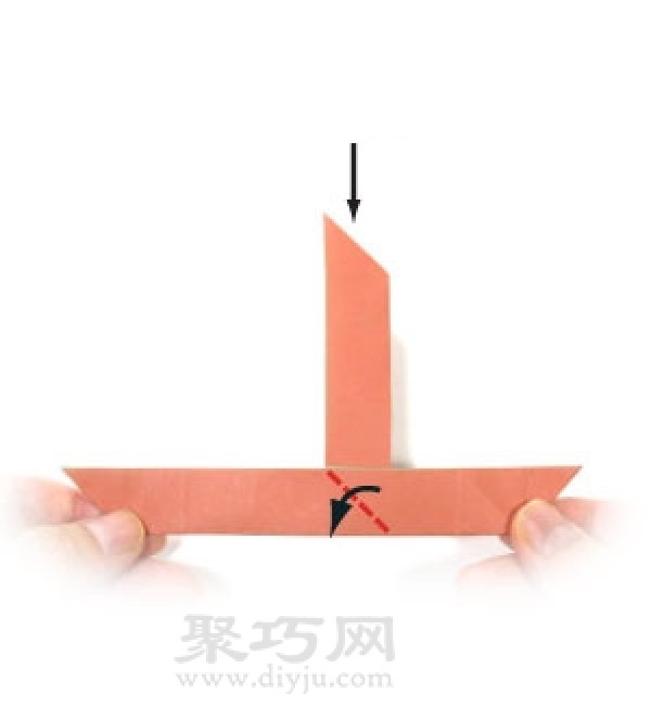 Illustration of steps to make origami convertible catamaran