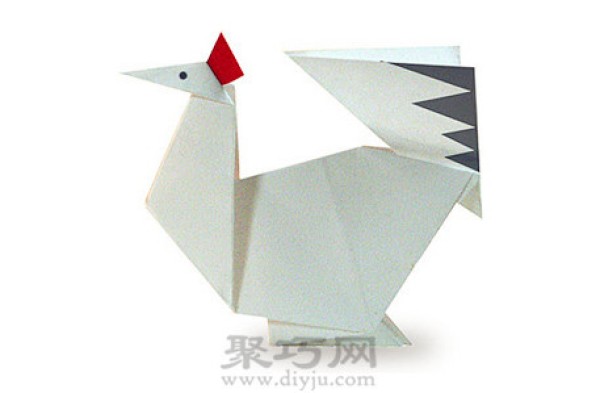 Simple origami rooster tutorial