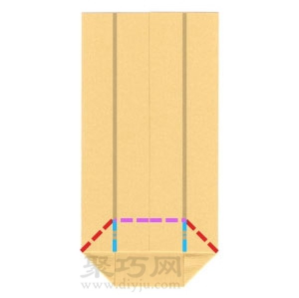 Simple folding method of origami double bed