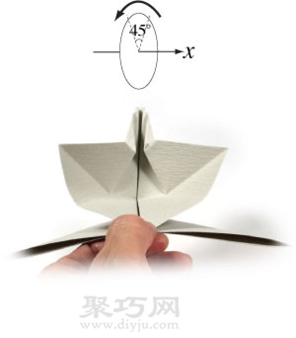 Big-eared elephant origami steps