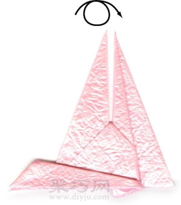 Simple folding method of paper cranes Step by step illustration of folding paper cranes