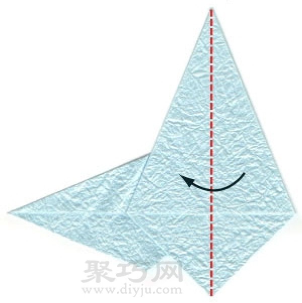 Illustration of steps to make origami flying paper cranes