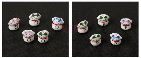 Chinese Knot DIY Material Letter Decal Ceramic Cat Beads