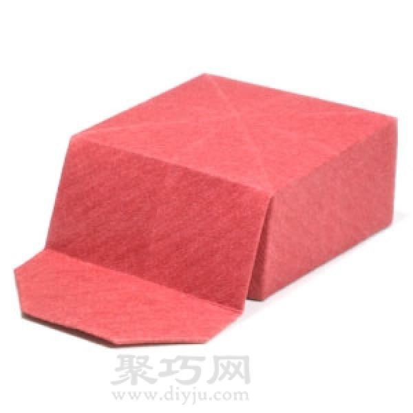 Illustration of how to fold a handmade origami square hat