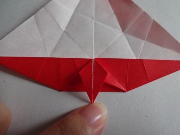 Tutorial on making Christmas origami eight-pointed star How to make small Christmas decorations through origami