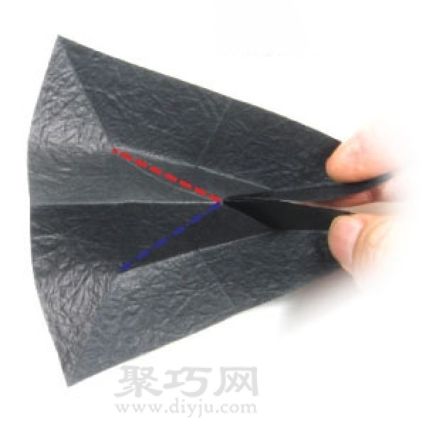 Basic origami folding method: left diamond fold