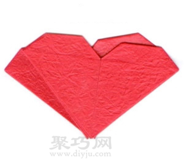 Manual origami double heart folding steps