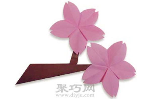 Cherry blossom simple handmade origami tutorial