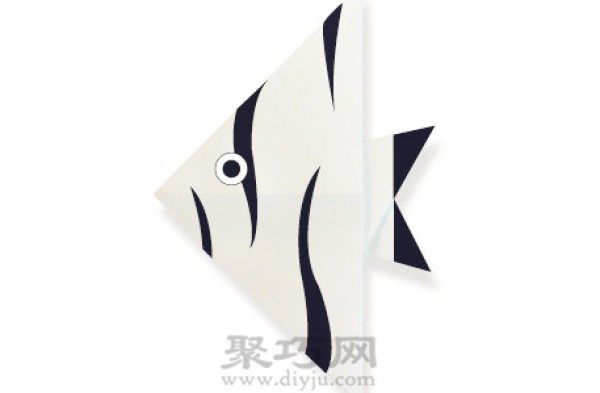 Tropical fish angelfish DIY origami tutorial