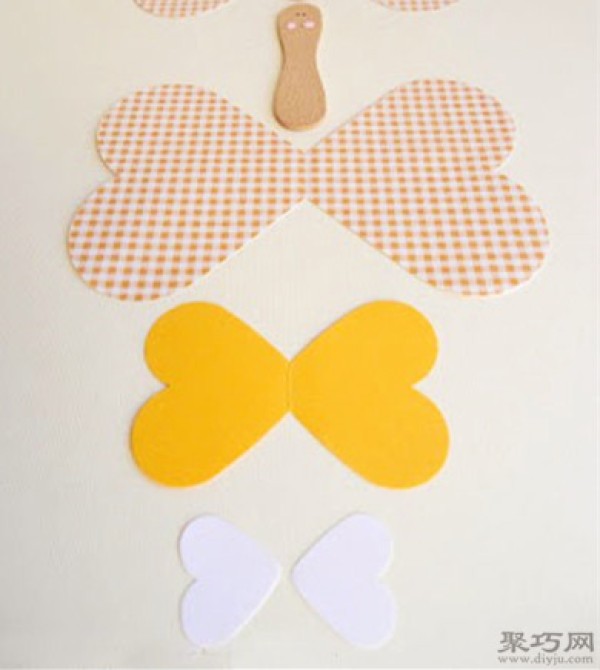 Ice cream stick diy handmade butterfly tutorial illustration