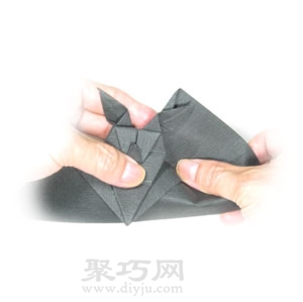 Origami bat tutorial illustration