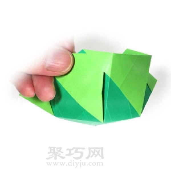 Three-dimensional storage box origami method