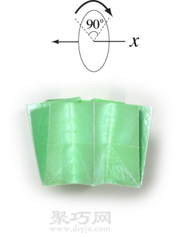 Simple origami frog origami method