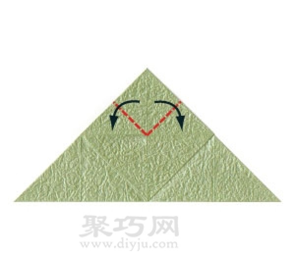 Illustration of simple folding methods of origami turtle