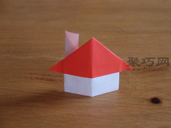 How to make a three-dimensional origami house. Fold a cute home.