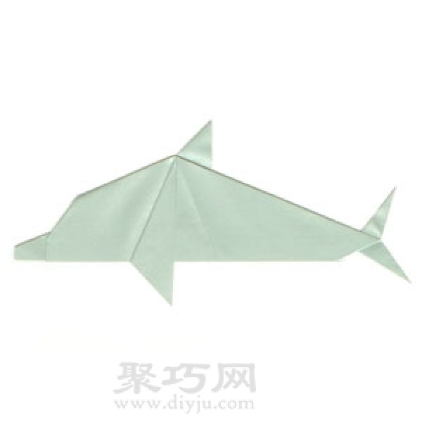 Simple origami dolphin folding method