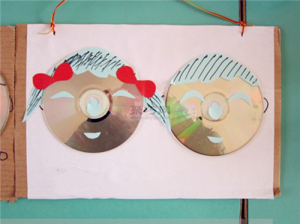 CD creative handmade small animals, toys, daily necessities CD waste utilization portfolio