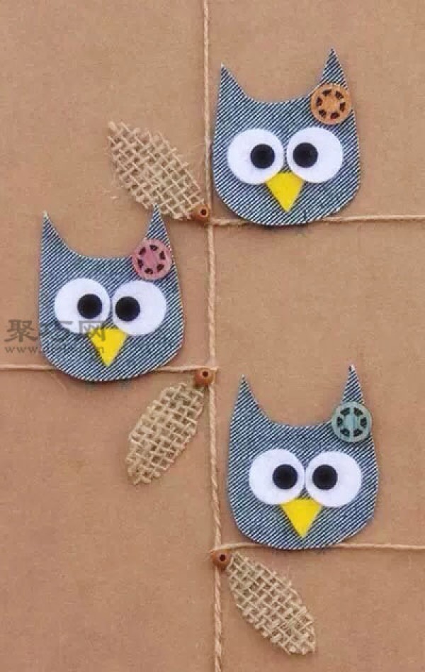 DIY animal cloth stickers on old jeans. Use jeans waste to make cloth stickers.