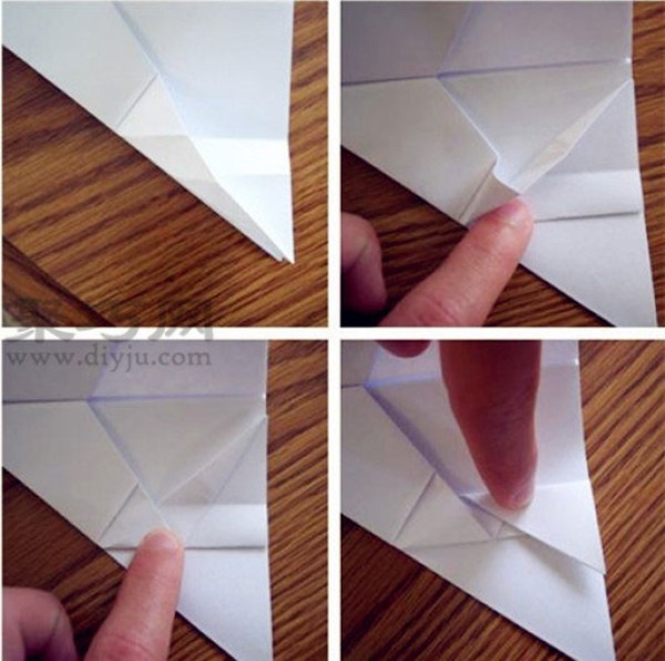 Illustration of how to fold the F14 fighter jet. How to fold the Tomcat F14 paper plane.