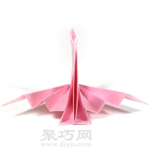 Simple folding method of paper cranes Step by step illustration of folding paper cranes