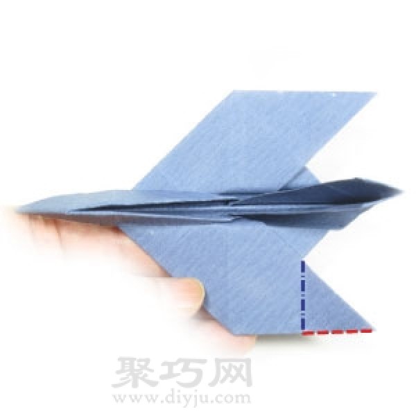 Simple origami fighter folding steps