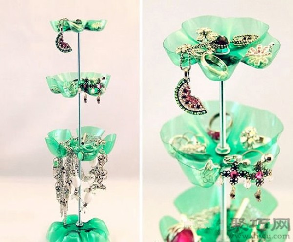 How to make a personalized jewelry stand by hand using plastic bottle waste