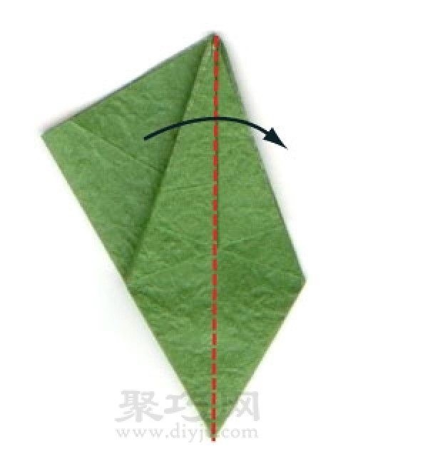 Basic origami folding method: 6 sepals