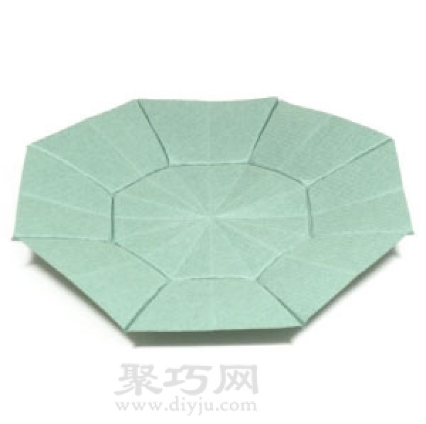 How to fold an origami octagonal plate