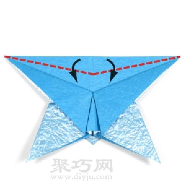 Illustrated tutorial on making origami butterflies for children