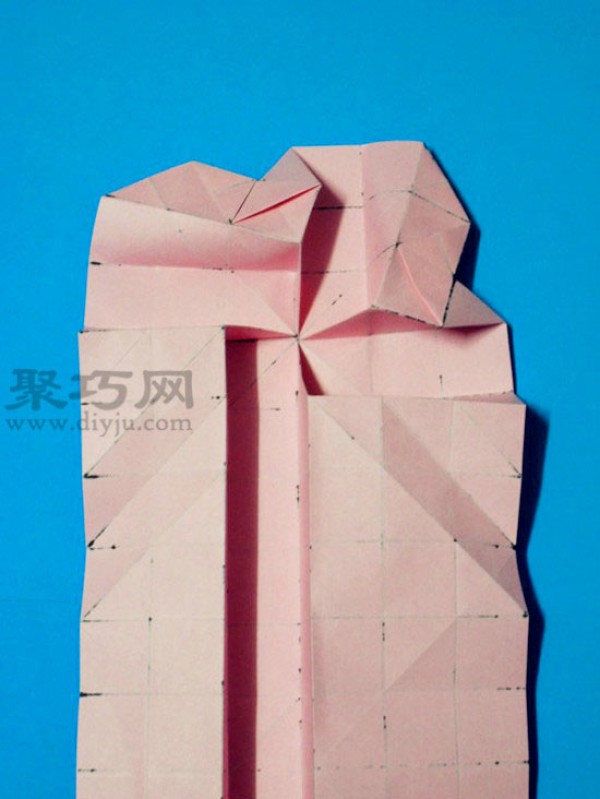 Handmade DIY origami rose with pedestal illustrated tutorial super detailed steps